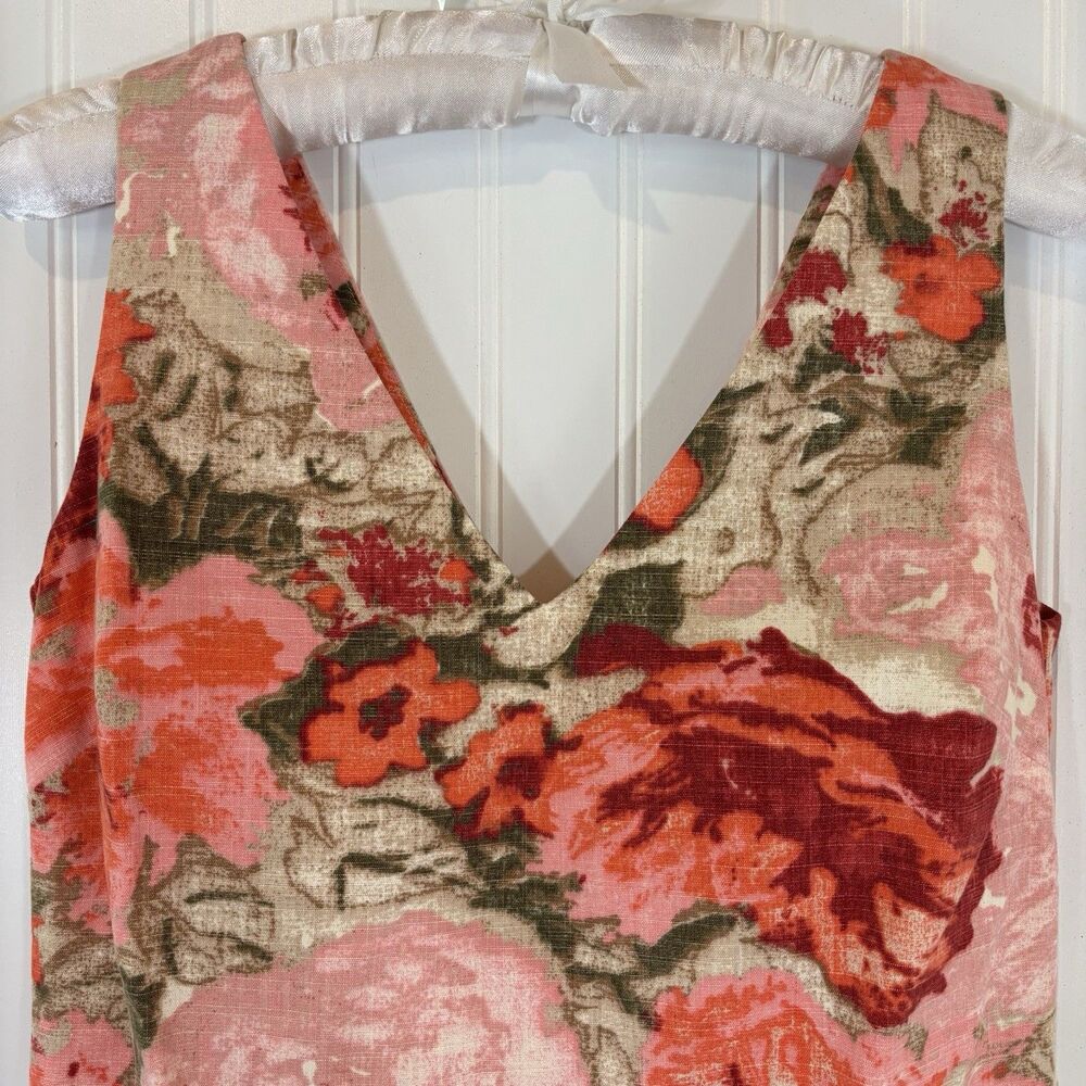 Floral Pink Womens Dress 2P Petite Feminine Romantic Bloomcore Spring Tapestry - Picture 9 of 16